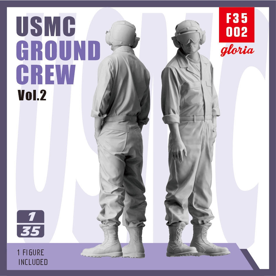 Gloria F35002 USMC Ground Crew Type 2 3D Printed Figures 1/35 – zdjęcie 2