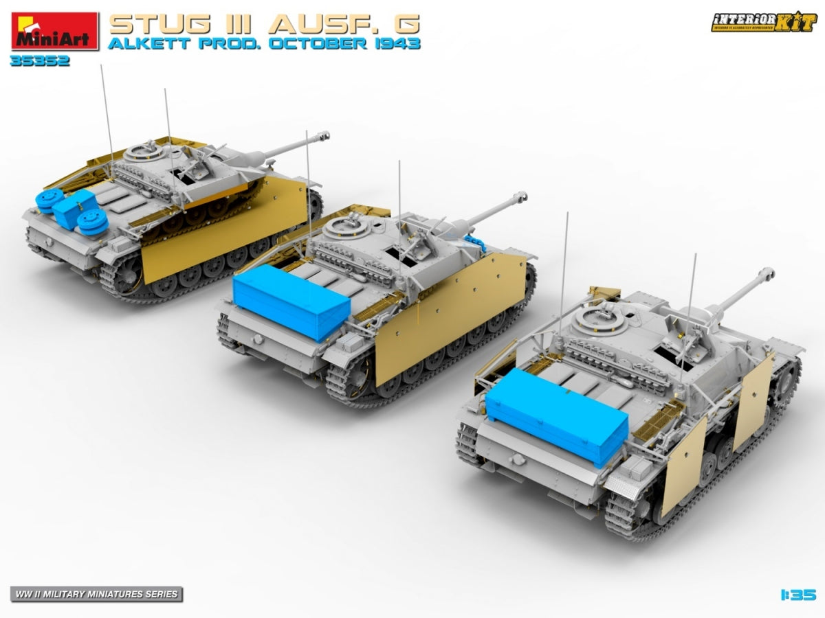 MiniArt 35352 STUG III AUSF. G ALKETT PROD. KIT INTÉRIEUR OCTOBRE 1943 1/35 – Bild 8