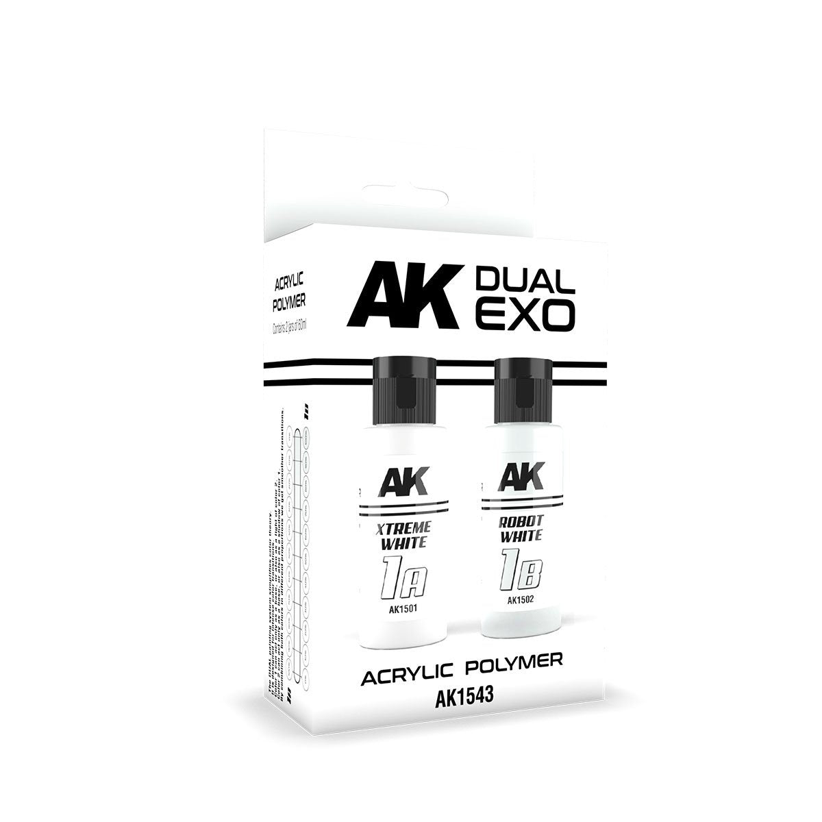 AK Interactive AK1543 DUAL EXO SET 1 – 1A XTREME WHITE &amp; 1B ROBOT WHITE