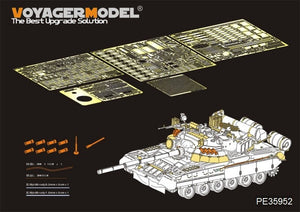 Maquette Voyager PE35952 Char de combat principal russe moderne T-80U (lanceur de fumée inclus) pour TRUMPETER 09525 1/35