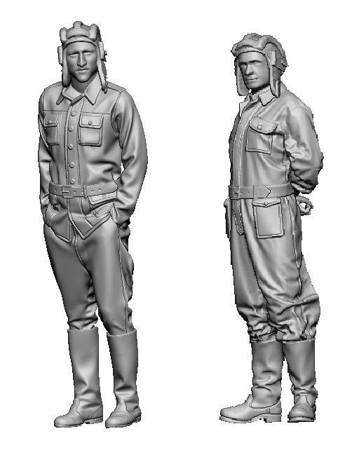 Glowel Miniatures 35931 Équipage polonais de T-34, partie 2 (2 figurines imprimées en 3D) 1/35