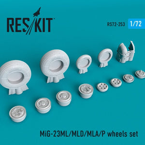RESKIT RS72-0253 Jeu de roues MiG-23 (ML/MLD/MLA/P) 1/72