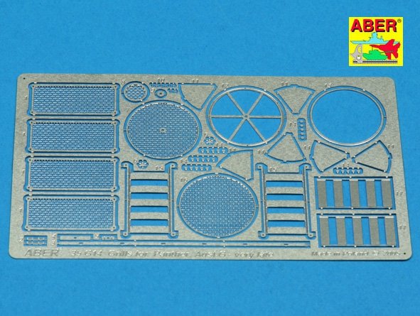 Aber 35G14 Grilles pour char allemand Sd.Kfz.171 Panther, Ausf.G dernier modèle (1/35)