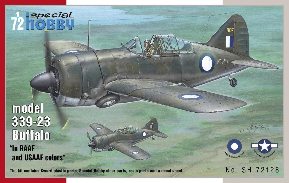 Maquette Special Hobby 72128 Buffalo modèle 339-23 aux couleurs de la RAAF et de l&amp;#39;USAAF (1/72)