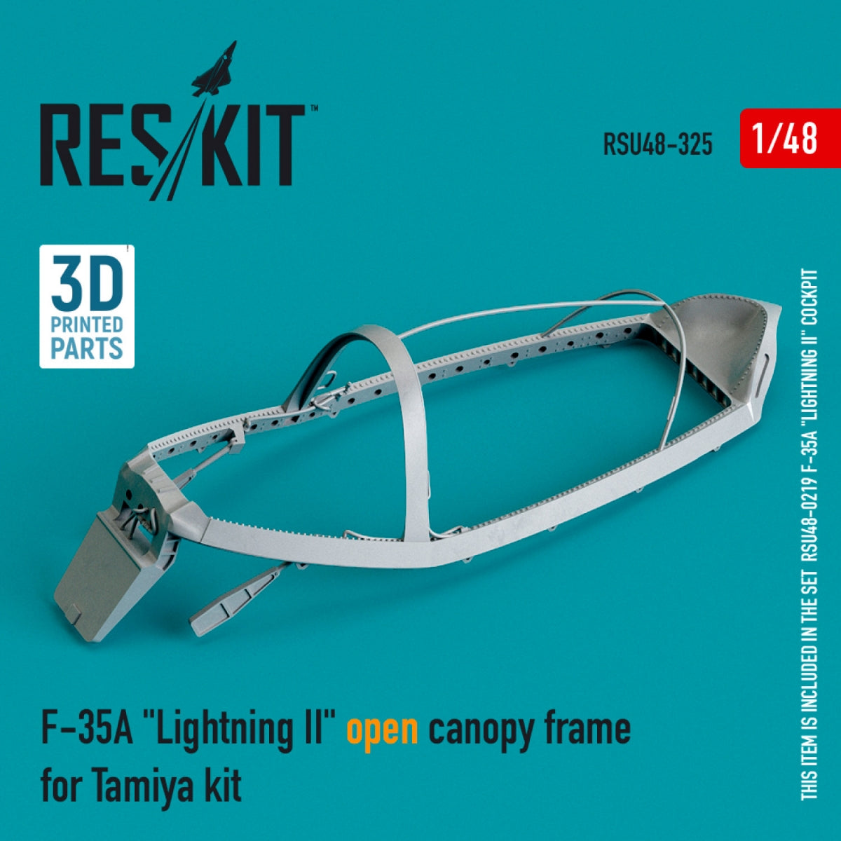 RESKIT RSU48-0325 F-35A « LIGHTNING II » CADRE DE VERROUE OUVERTE POUR MAQUETTE TAMIYA (IMPRIMÉ EN 3D) 1/48