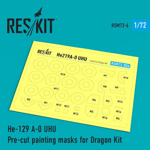 RESKIT RSM72-0007 F-4 (E/EJ) Phantom II Masques de peinture prédécoupés pour maquette Fine Molds au 1/72