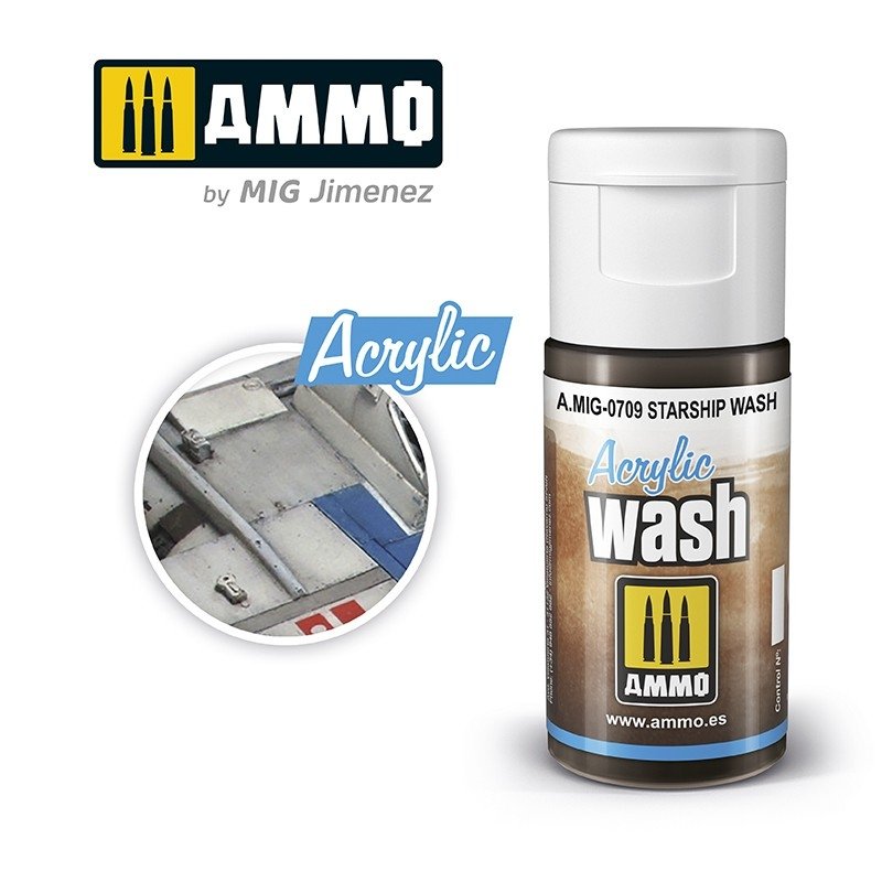 AMMO de Mig Jimenez 0709 LAVAGE ACRYLIQUE Starship Wash 15ml