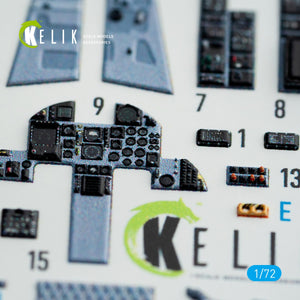 Kelik K72071 F-15J Eagle interior 3D decals for PLATZ kit 1/72