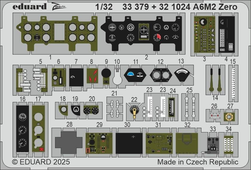 Intérieur Eduard 321024 A6M2 Zero TAMIYA 1/32 – image 2