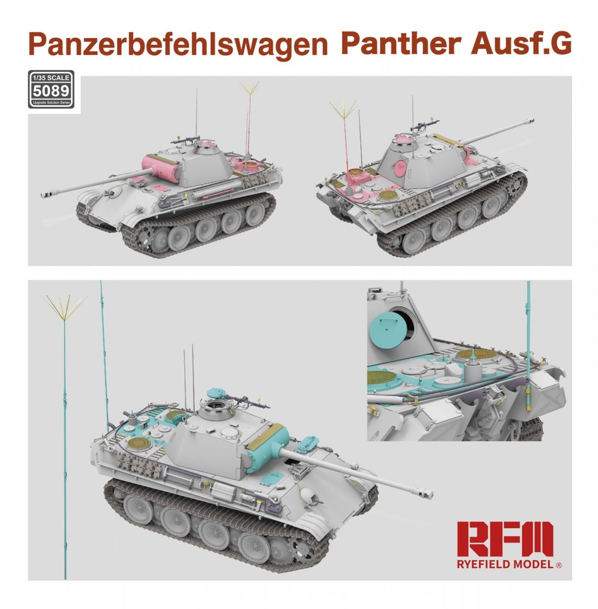 Rye Field modèle 5089 Panther Ausf.G Panzerbefehlswagen 1/35 – image 3