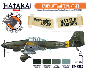 Hataka HTK-CS02 ORANGE LINE – Set de peintures Luftwaffe débutantes (4x17ml)  – Bild 2