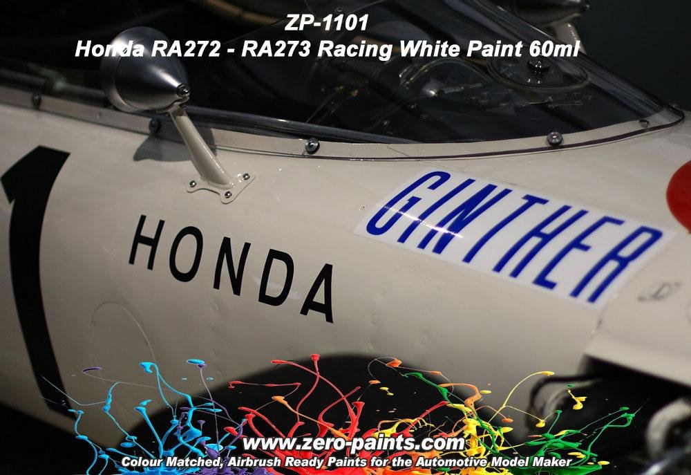 Peinture blanche de course Zero Paints ZP-1101 Honda RA272 - RA273 60 ml – immagine 2