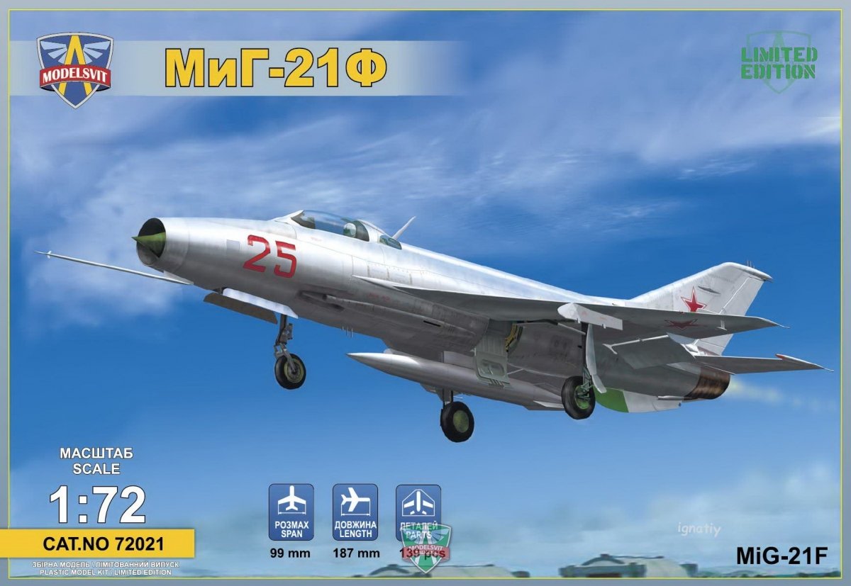 Modelsvit 72021 MiG-21F(Izdeliye &amp;quot;72&amp;quot;) chasseur supersonique soviétique 1/72