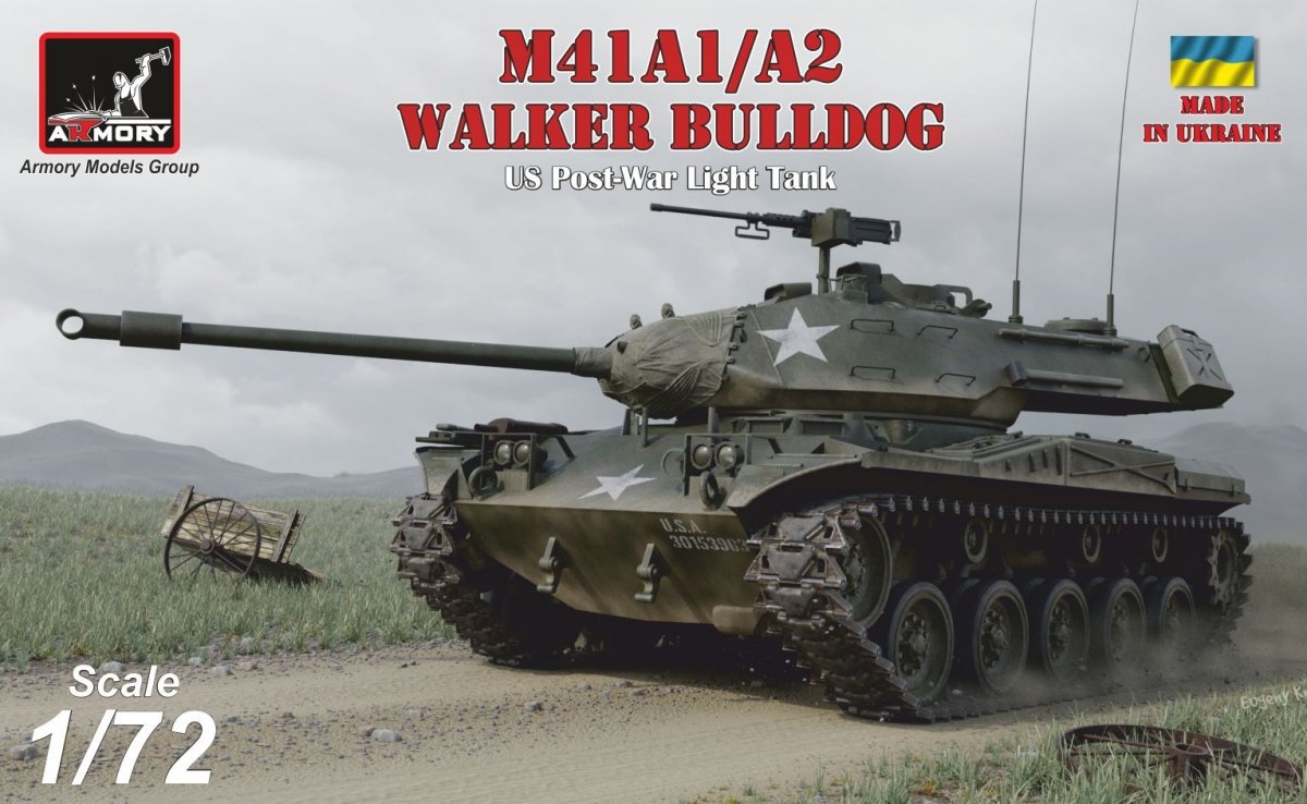 Armory Models 72412 M41A1/A2 Walker Bulldog Char léger américain d'après-guerre 1/72
