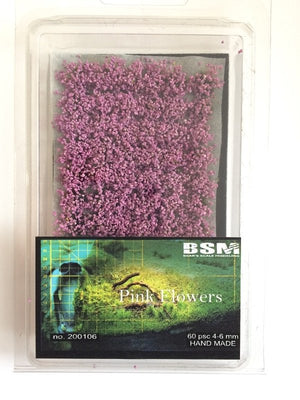 Bear&amp;#39;s Scale Modeling 200106 Fleurs roses 4-6 mm (60 pièces)