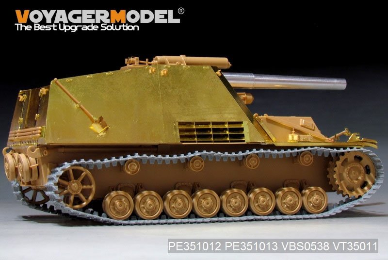Maquette Voyager PE351013 Plaque de blindage/ailes pour Sd.Kfz.165 Hummel allemand de la Seconde Guerre mondiale, compatible avec la maquette TAMIYA 35367 au 1/35 – Bild 4
