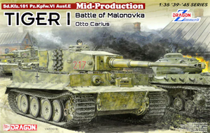 Dragon 6888 Tiger I Mid-Production avec Zimmerit Otto Carius Bataille du village de Malinava 1944 1/35 – immagine 2