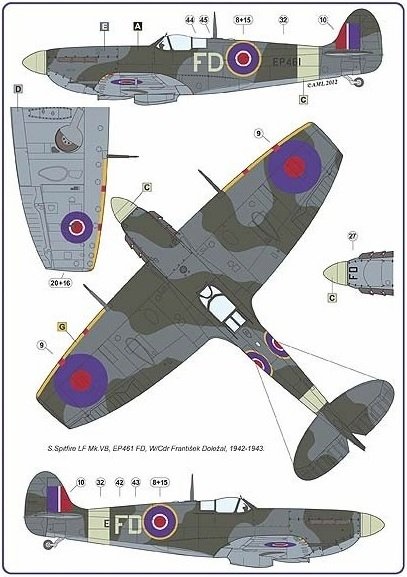 AML D32004 Czechoslovak commanders in the Spitfire 1/32 – zdjęcie 3