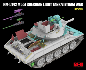 Rye Field Maquette 5142 M551 Char léger Sheridan Guerre du Vietnam 1/35 – Bild 7