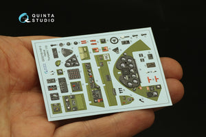 Intérieur imprimé en 3D et coloré sur papier décalcomanie Quinta Studio QD32195 F6F-5 Hellcat (Trumpeter) 1/32 – imagen 4