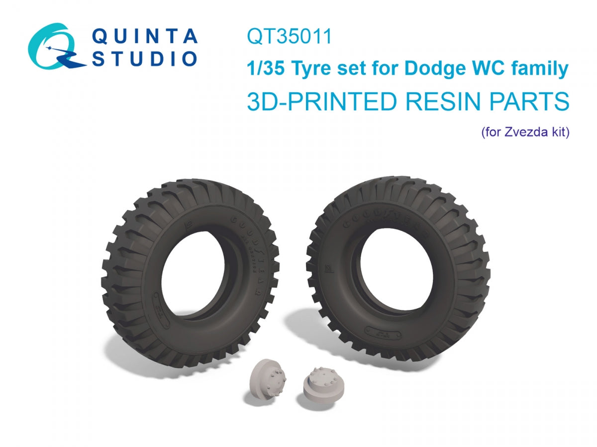Quinta Studio QT35011 Jeu de pneus Dodge WC Family (Zvezda) 1/35