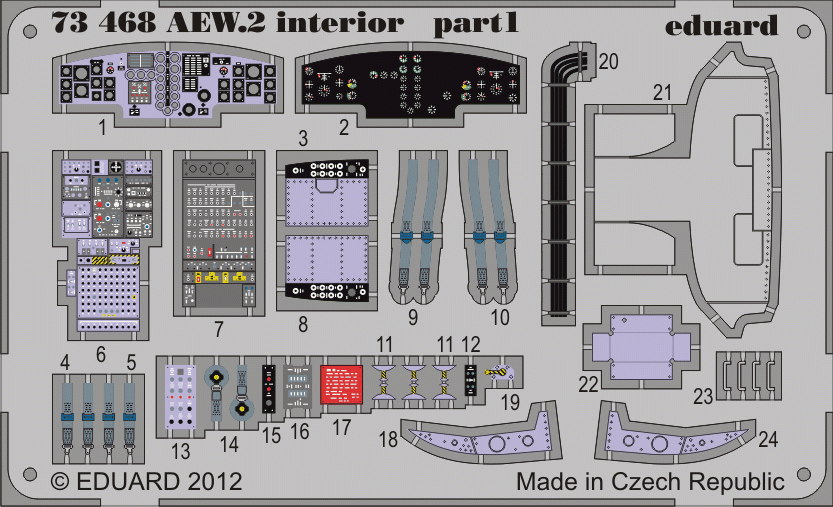 Eduard 73468 Sea King AEW.2 intérieur SA 1/72 CYBER HOBBY