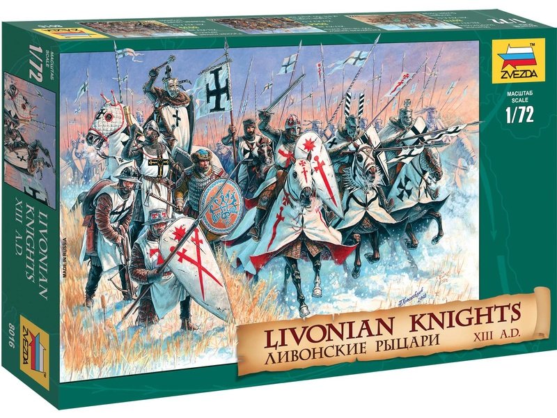 Zvezda 8016 Livonian Knights XIII AD 1/72