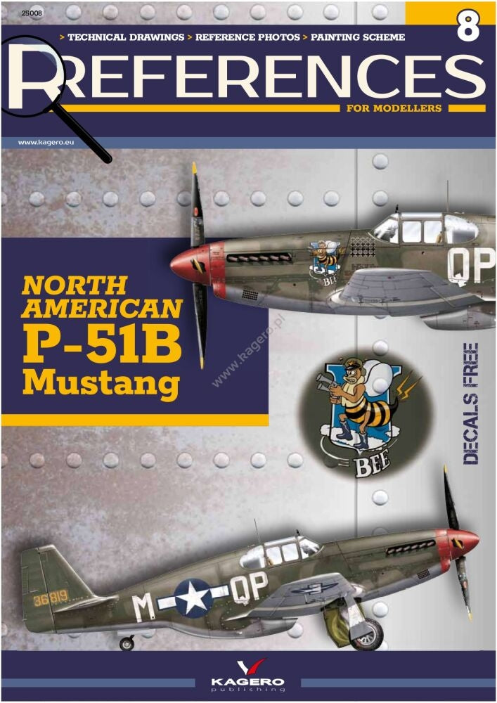 Kagero 25008 North American P-51B Mustang - Références pour maquettistes 