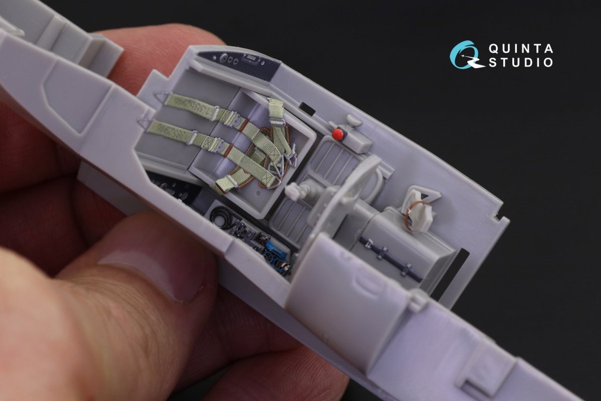 Intérieur imprimé en 3D et coloré sur papier décalcomanie Quinta Studio QD32058 Bf 109K-4 (pour maquette Hasegawa) 1/32 – immagine 5