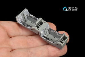 Intérieur imprimé en 3D et coloré sur papier décalcomanie Quinta Studio QD48145 F/A-18B (pour kit Kinetic) 1/48  – Bild 3
