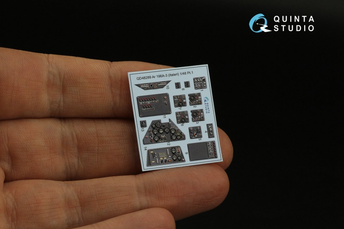 Intérieur imprimé en 3D et coloré sur papier décalcomanie Quinta Studio QD48289 Ar 196A-3 (Italeri) 1/48 – immagine 4