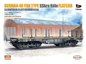 T-Model TK3504C Allemand 48 tonnes SSkra Köln Flatcar Schwerer Platformwagen 1/35