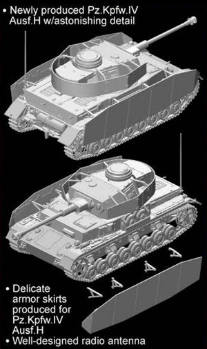 Dragon 7497 Pz.Kpfw.IV Ausf.H w/Schurzen 1/72 – zdjęcie 4