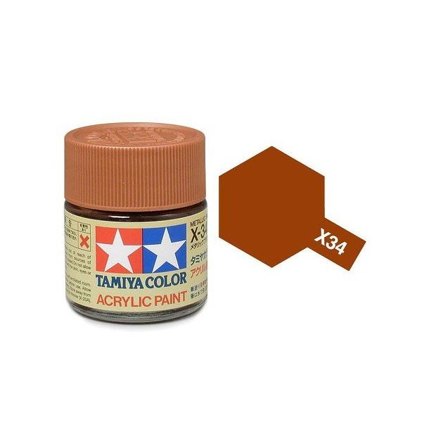 Tamiya 81034 Acryl X-34 Brun Métallisé 23 ml