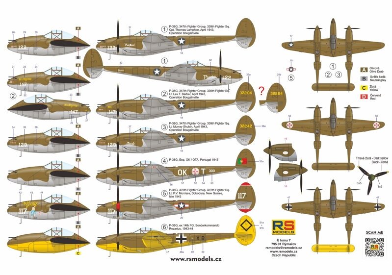 RS Models 92280 P-38G Lightning 1/72 – zdjęcie 5