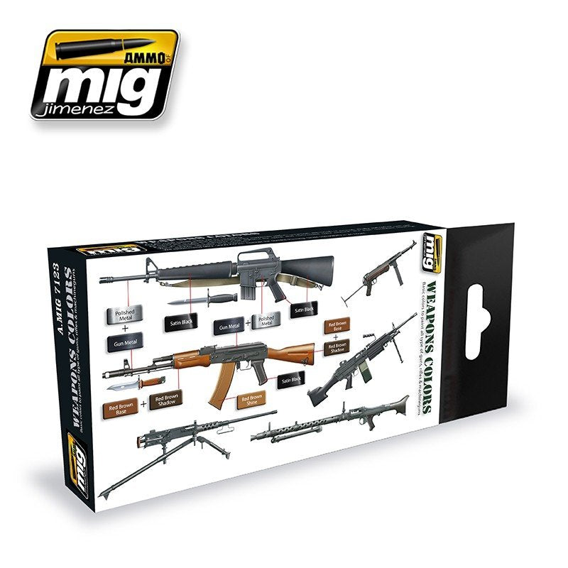 Munitions Mig 7123, couleurs d'armes, 6 x 17 ml