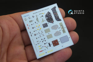 Intérieur imprimé en 3D et coloré sur papier décalcomanie Quinta Studio QD32048 Bf 109E-3 (pour maquette Eduard) 1/32 – immagine 3