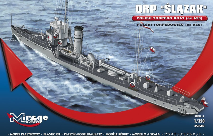 Mirage Hobby 350509 ORP Ślązak Bateau torpilleur polonais 1/350