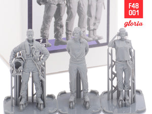 Gloria F48001 Équipe au sol US Air Force vol.1 Figurines imprimées en 3D x 3 1/48  – image 5