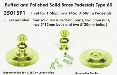 Pontos 35015P1 Socles en laiton massif poli et lustré, type 60