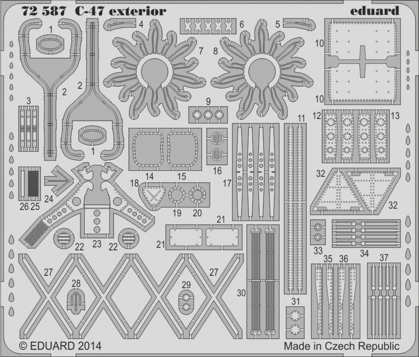 Eduard 72587 C-47 extérieur 1/72 AIRFIX