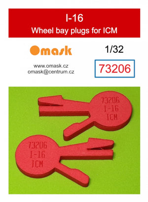 Bouchons de passage de roue Omask 73206 I-16 (pour ICM) 1/32