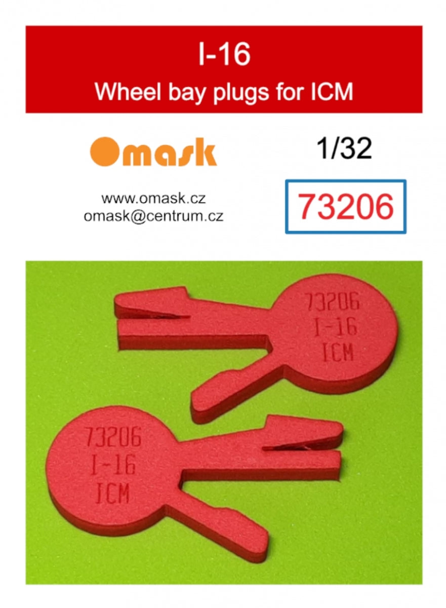Bouchons de passage de roue Omask 73206 I-16 (pour ICM) 1/32