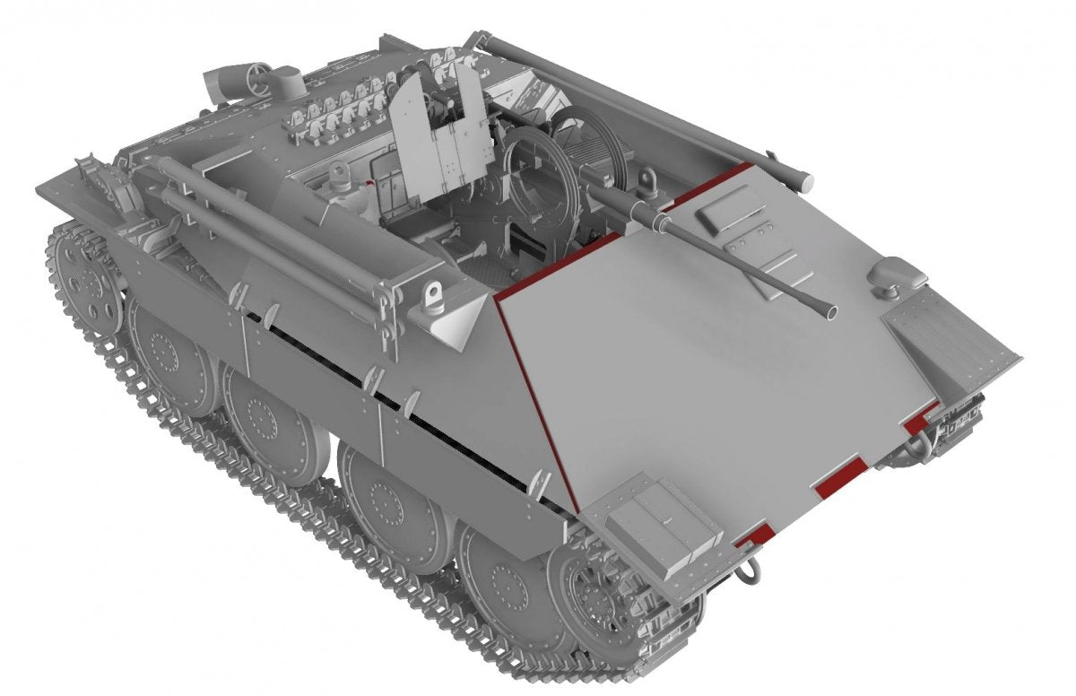 Thunder Model 35105B Bergepanzer Hetzer avec Flak de 2 cm, édition bonus de production tardive, échelle 1/35 – immagine 2