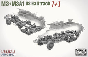 Andy&amp;#39;s Hobby Headquarters AHHQ35001 1/35 M3 &amp;amp; M3A1 U.S. WWII HALFTRACKS 1/35 – image 4