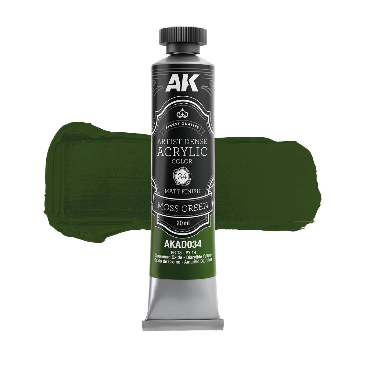 AK Interactive AKAD109 Artist Dense Acrylic Colors - Green Color Set – imagen 7