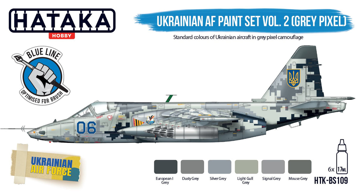 Hataka HTK-BS109 Ukrainian AF Paint Set Vol. 2 (Grey Pixel) – Bild 2
