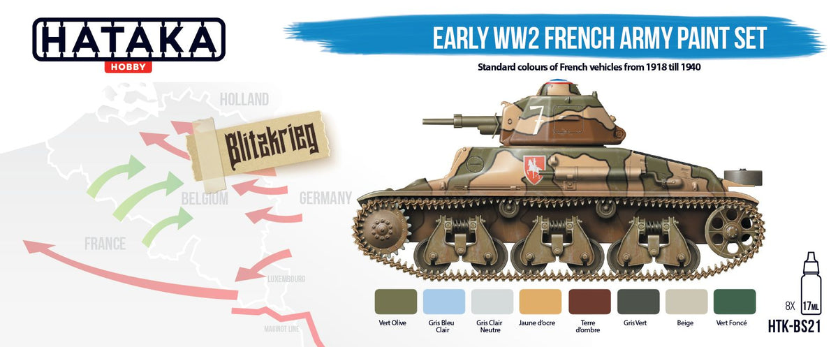 Hataka HTK-BS21 Early WW2 French Army Paint Set – Bild 3
