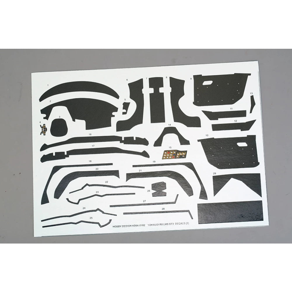 Hobby Design HD04-0192 Audi R8 LMS GT3 Decals For MENG-CS006 1/24 – immagine 2