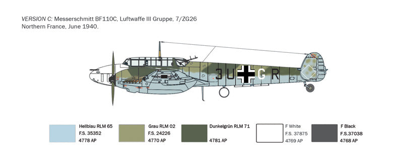 Italeri 0049 Bf 110 C Zerstorer 1/72 – image 6